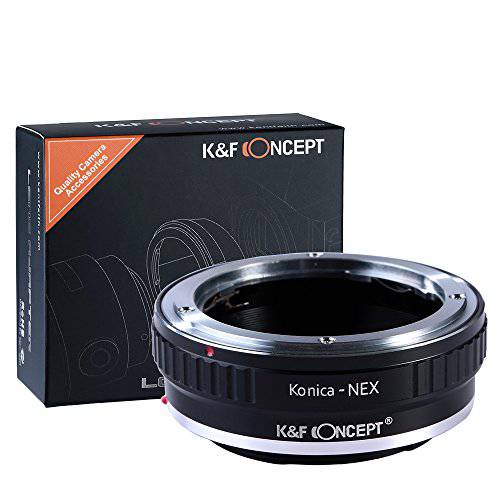 K& F Concept 렌즈 마운트 어댑터 호환가능한 with 코니카 AR 렌즈 to 소니 NEX E-Mount 카메라 Body, fits 소니 NEX-3 NEX-3C NEX-5 NEX-5C NEX-5N NEX-5R NEX-6 NEX-7 NEX-VG10 etc