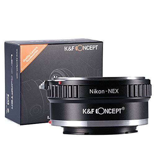 K&F Concept 렌즈 마운트 어댑터 for Nikon AI 렌즈 to 소니 NEX E-Mount Camera, fits 소니 NEX-3 NEX-3C NEX-3N NEX-5 NEX-5C NEX-5N NEX-5R NEX-5T NEX-6 NEX-7 NEX-F3 NEX-VG10 VG20