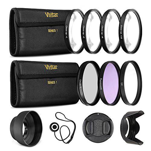UltraPro 49mm 프로페셔널 필터 번들,묶음 for Lenses with a 49mm 필터 크기 - 포함 7 필터 (UV, CPL, FL-D, 1, 2, 4, 10 Macro Close-Up Filters), 렌즈 Hoods, More