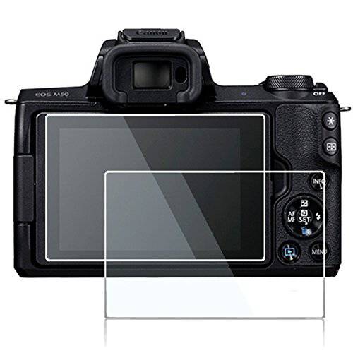 debous 화면보호필름, 액정보호필름 호환가능한 캐논 Eos M50 EOS RP, Anti-Scratch 강화유리 하드 Protective 필름 for 캐논 Eos M50 EOS RP 미러리스 카메라 (2 Pack)