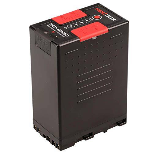 HEDBOX | HED-BP95DX | Li-Ion 배터리 97Wh/ 6700mAh with 이중 D-Tap&  USB Out, 호환가능한 for 소니 BP- U30, U60, U90, and PMW-150, PMW-200, PMW-300, PMW-EX1, PMW-EX3, PMW-F3, 캠코더