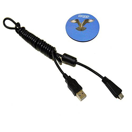 HQRP USB Data 케이블 케이블 호환가능한 with 소니 Cyber-Shot DSC-W560, DSC-W570, DSC-W580 디지털 카메라