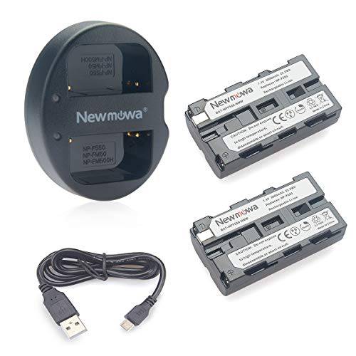 Newmowa NP-F550 교체용 배터리 (2-Pack) and 이중 USB 충전 Kit for 소니 NP-F550 and 소니 CCD-SC55 TR516 TR716 TR818 TR910 TR917