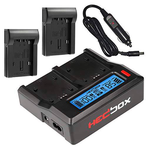 HEDBOX RP-DC50/ DFZ100 - 듀얼 LCD 배터리 충전기 소니 NP-FZ100 and Hedbox HED-FZ100 배터리