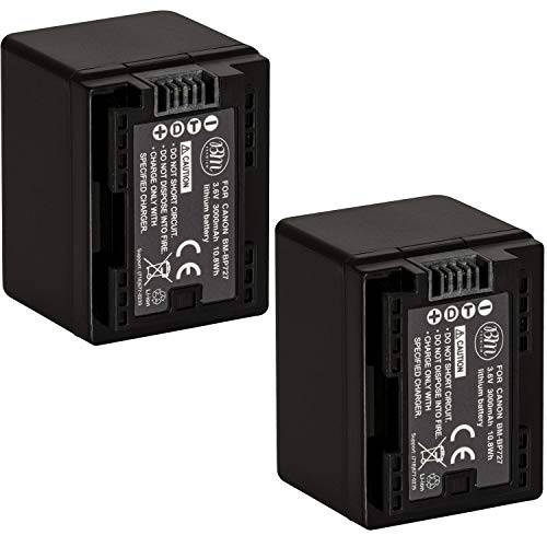 BM 고급 완전 Decoded Pack of 2 BP-727 Batteries for 캐논 Vixia HFM50, HFM52, HFM500, HFR30, HFR32, HFR300, HFR40, HFR42, HFR400, HFR50, HFR52, HFR500, HFR60, HFR62, HFR600, HF R70, HF R72, HF R700 캠코더
