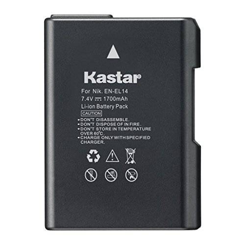 Kastar 배터리 for Nikon EN-EL14, EN-EL14a, ENEL14, MH-24 and Nikon Coolpix P7000 P7100 P7700 P7800, D3100, D3200, D3300, D3400, D5100, D5200, D5300 DSLR, Df DSLR, D5600 카메라