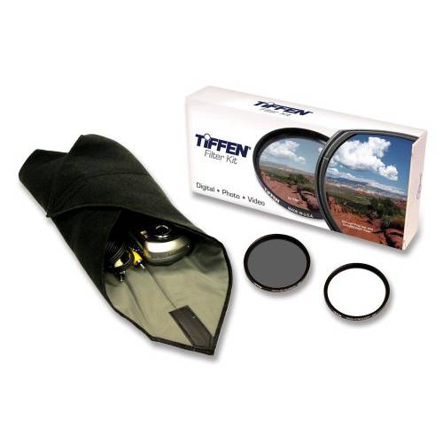 Tiffen 62mm 렌즈 Kit includes 디지털 울트라 Clear 필터, 플러스 원형 편광 필터 and 악세사리 랩핑