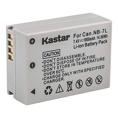 Kastar 배터리 (1-Pack) for 캐논 NB-7L, CB-2LZE Work with 캐논 PowerShot G10, PowerShot G11, PowerShot G12, PowerShot SX30 is 디지털 카메라
