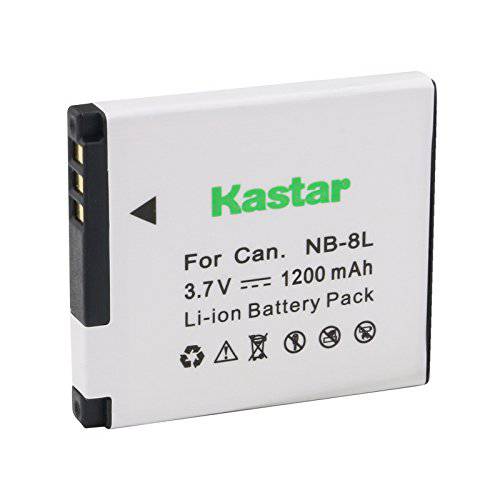 Kastar 배터리 (2-Pack) for 캐논 NB-8L and CB-2LAE Work with 캐논 PowerShot A2200, A3000 is, A3100 is, A3200 is, A3300 is 카메라