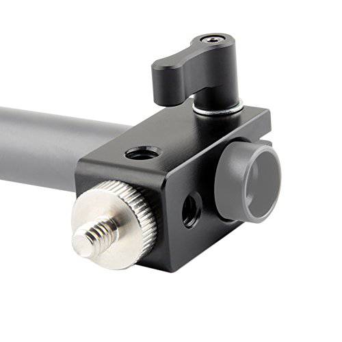 NICEYRIG 6 Inch 15mm 봉 알루미늄 Alloy 사용가능한 for 15mm 레일 Matt Box, DSLR Rig Rod Support, Pack of 2 - R071