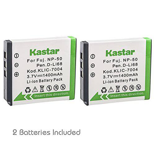 Kastar 배터리 (3-Pack) and 충전 Kit for 후지필름 NP-50, Kodak KLIC-7004, Pentax D-Li68 and 후지필름 F인ePix 카메라, Kodak EasyShare 카메라 and Pentax 카메라 (Detail 모델 인 The Description)
