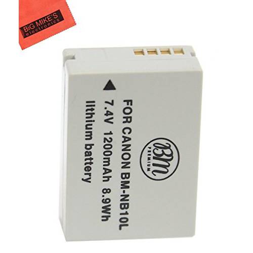BM 고급 (2 Pack) NB-10L 배터리 for 캐논 PowerShot G1 X, G3-X, G15, G16, SX40 HS, SX50 HS, SX60 HS 디지털 카메라