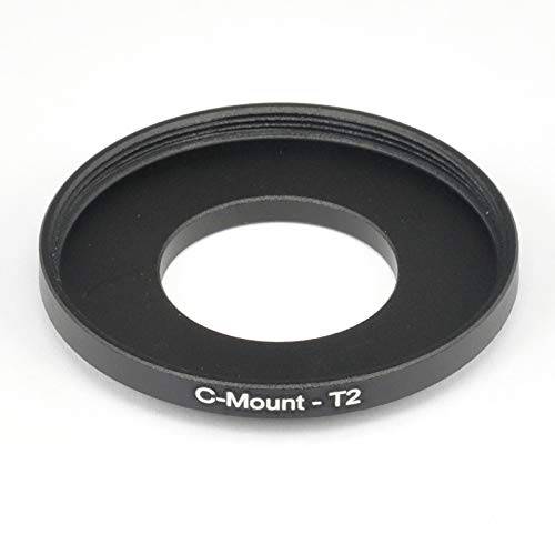 C 마운트 (25mm 0.75mm 스레드 피치) to T T2 (42mm 0.75mm 스레드 피치) C Mount-T2 mm Male to Female 커플링 링 어댑터 렌즈 필터