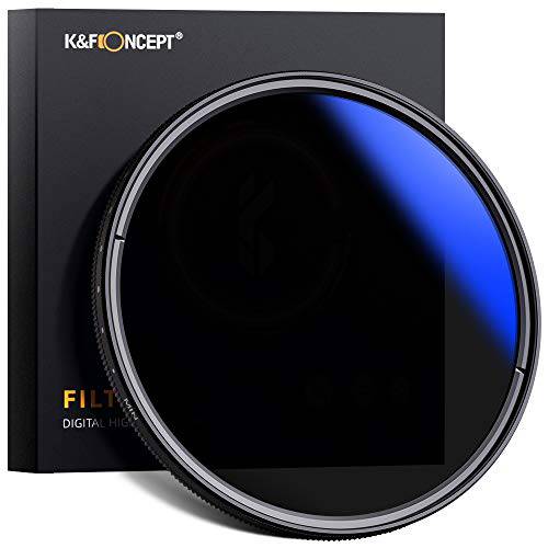 K& F Concept 46mm ND 페이더 가변 중성 농도 필터 ND2 to ND400 for 카메라 렌즈 Ultra-Slim, 멀티 코팅