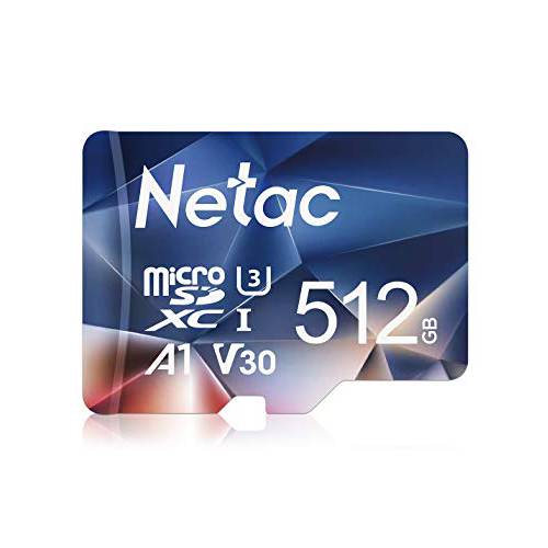 Netac 512GB 마이크로 SD 카드 microSDXC UHS-I 메모리 카드 - 100MB S 667X U3 Class10 Full HD 영상 V30 A1 FAT32 고속 플래시 TF 카드 P500 스마트폰 블루투스 스피커 태블릿,태블릿PC PC 카메라 for