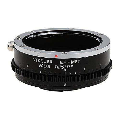 Vizelex Polar 조절판 렌즈 마운트 어댑터 - 캐논 EOS (EF/ EF-S) D/ SLR 렌즈 to 미니 Four Thirds (MFT, M4/ 3) 마운트 미러리스 카메라 바디 with Built-in 원형 편광판 필터