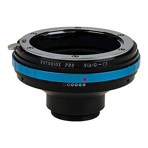 Fotodiox 프로 렌즈 마운트 어댑터 - 호환 with Nikon F 마운트 G-Type D/ SLR Lenses to to CS-마운트(1 스크류 Mount) 시네&  CCTV 카메라 바디 with Built-in 조리개 조절 다이얼