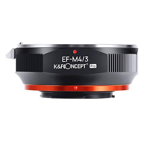 K&F Concept EOS to M4/ 3 MFT 올림푸스 어댑터 for 캐논 EF EF-S 마운트 렌즈 to M4/ 3 M43 MFT 마운트 카메라 with Matting Varnish 모양뚜껑디자인 for 올림푸스 펜 E-P1 P2 P3 P5 E-PL1 파나소닉 루믹스 GH1 2 3 4 5