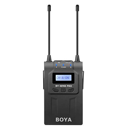 무선 마이크,마이크로폰 블루투스리시버 호환가능한 with by-WM8 프로 Transmitter, BOYA RX8 프로 48-Channel 무선 마이크 블루투스리시버 유닛 with 3.5mm Output 케이블 호환가능한 for BOYA by-WHM8 WXLR8 WM8 프로 Transmitters