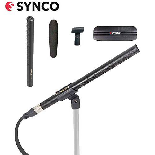 SYNCO 마이크 D2 샷건 마이크rophone, Hyper Cardioid 방향지향성 콘덴서 마이크 with XLR Connector, 프로페셔널 영상 오디오 레코딩 for 캠코더 붐 Poles Tripods