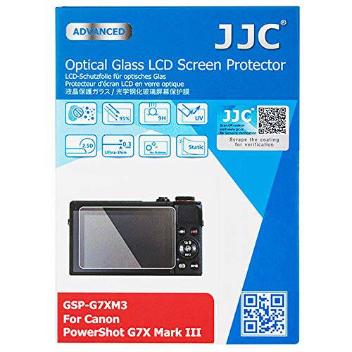 JJC Anti-Scratch 강화유리 카메라 LCD 화면보호필름, 액정보호필름 for 캐논 Rebel T8i EOS 850D M200 PowerShot G7XM3 G7X Mark III 카메라 스크린 Protection, 0.3mm Ultra-Thin/ 9H 경도/ 2.5D 라운드 엣지