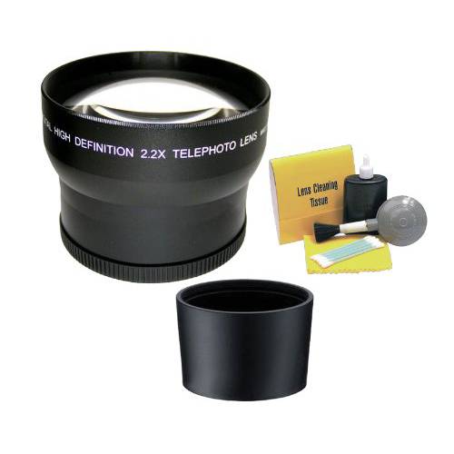 올림푸스 SP-550 UZ 2.2 고 해상도 슈퍼 망원 렌즈 (Includes Necessary 렌즈 어댑터)+ Nwv 다이렉트 5 Piece 클리닝 Kit