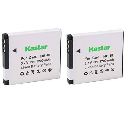 Kastar 배터리 (2-Pack) for 캐논 NB-8L and CB-2LAE 호환가능한 with 캐논 PowerShot A2200, A3000 is, A3100 is, A3200 is, A3300 is 카메라