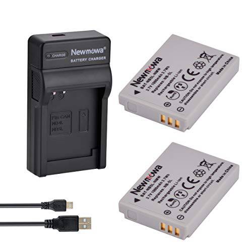 Newmowa NB-5L 교체용 배터리 (2-Pack) and 휴대용 미니 USB 충전 Kit for 캐논 NB-5L and 캐논 PowerShot S100, S110, SD790IS, SD850IS, SD870IS, SD880IS, SD890IS, SD970IS, SX200IS, SX210IS