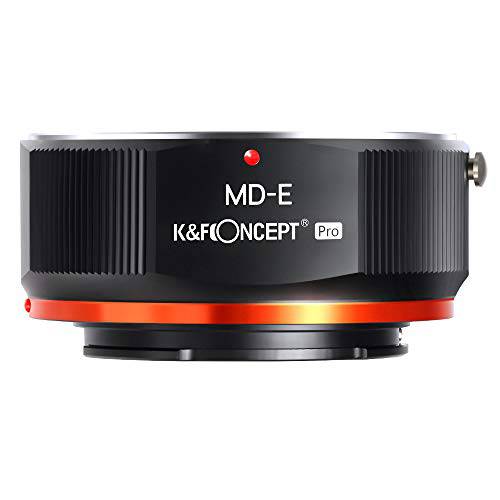K& F Concept MD to NEX 렌즈 마운트 어댑터 for 미놀타 MD MC 마운트 렌즈 to NEX E 마운트 미러리스 캠 with Matting Varnish Design for 소니 A6000 A6400 A7II A5100 A7 A7RIII