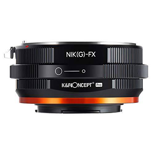 K& F Concept 렌즈 마운트 어댑터 with 조리개 컨트롤 링 for Nikon G/ F/ AI/ AIS/ D/ AF-S 마운트 렌즈 to 후지필름 Fuji X-Series X FX 마운트 캠 with Matting Varnish Design for Fuji XT2 XT20 XE3 XT1 X-T2