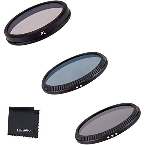 UltraPro 3-Pc 디지털 High-Resolution 필터 Kit for DJI Inspire 1 Zenmuse X3 카메라: Includes CPL, ND4, ND8, 플러스 Deluxe 필터 Carry 케이스. Includes 극세사 클리닝 Cloth