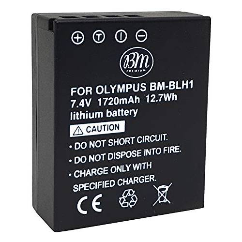 BM Premium  완전 Decoded BL-H1 배터리 for 올림푸스 OM-D E-M1 Mark II, OM-D E-M1 Mark III, OM-D E-M1X, BCH-1, HLD-9 캠