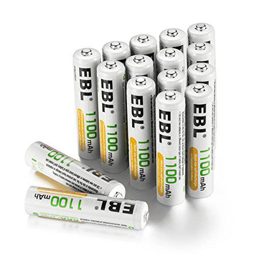 EBL  충전식 AAA Batteries (16-Counts) Ready2Charge 1100mAh Ni-MH 배터리