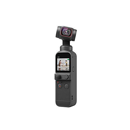 DJI  포켓 2 - 소형, 휴대용 3-Axis 짐벌 스테빌라이저 4K 카메라, 1/ 1.7” CMOS, 64MP 포토, 포켓-사이즈, 액티브트랙 3.0, 글래머 효과, 유튜브 비디오 브이로그, 안드로이드 and 아이폰, 블랙
