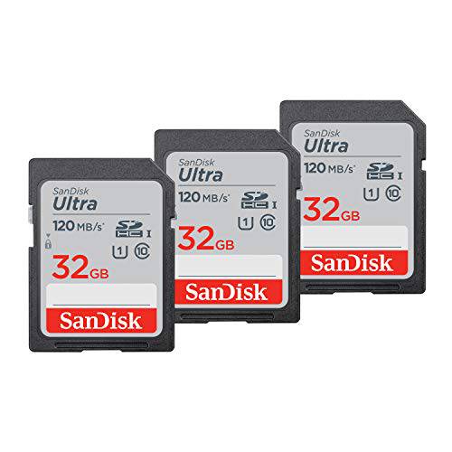SanDisk 32GB 3-Pack 울트라 SDHC UHS-I 메모리 카드 (3x32GB) - SDSDUN4-032G-GN6IM