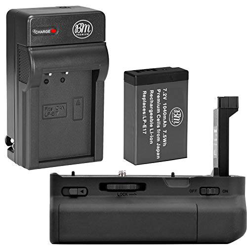 배터리 그립 키트 캐논 EOS RP 디지털 카메라 - 포함 BG-C18 배터리 그립 교체용+ Qty 1 BM Premium LP-E17 배터리+  배터리 충전기