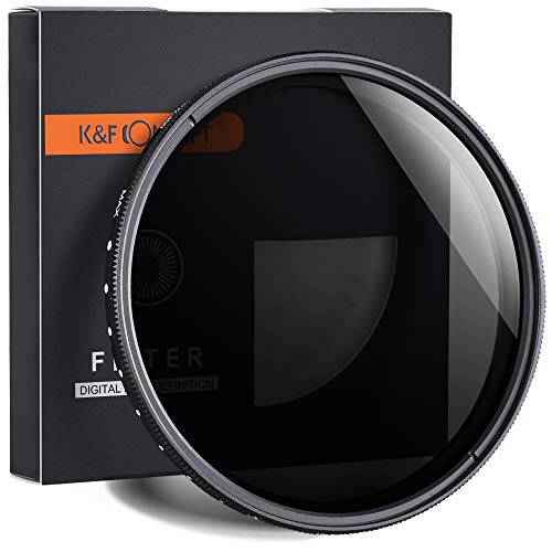 K& F Concept 62mm ND 가변 페이더 중성 농도 조절가능 필터 ND2-ND400 카메라 렌즈