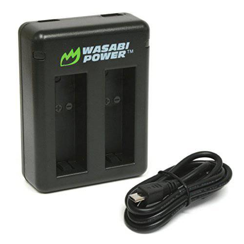 Wasabi Power HERO9 듀얼 배터리 충전기 고프로 히어로 9 블랙