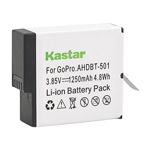 Kastar  배터리 (1-Pack) 고프로 HERO6, 히어로 6 블랙, Gopro6, AABAT-00, 601-10197-000 and 고프로 AHDBT-601, AHBBP-601 스포츠 카메라