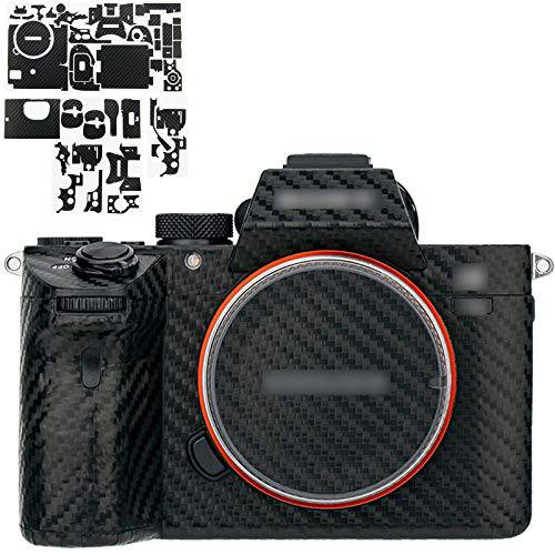 Anti-Scratch Anti-Wear 카메라 바디 스킨 커버 보호 필름 소니 A7SIII A7S3 (Fits A7S Mark III Only) - 카본 파이버 블랙
