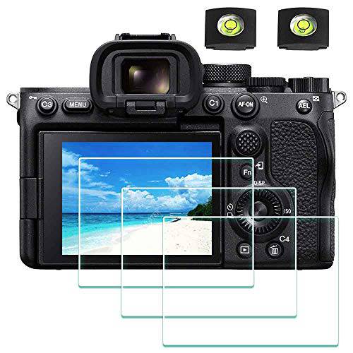 A7SIII 화면보호필름, 액정보호필름 Appliable 소니 알파 A7S III 디지털 카메라&  핫슈 커버, ULBTER 0.3mm 9H 강도 강화유리 Anti-Scrach Anti-Fingerprint Anti-Bubble [3 팩]