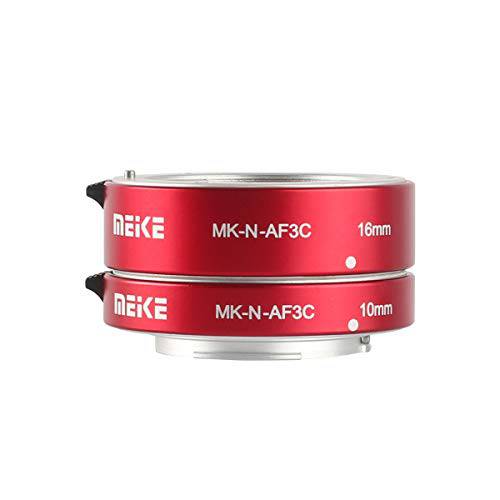 MEKE MK-N-AF3C-RED 모든 메탈 오토 포커스 매크로 메탈 연장 튜브 어댑터 니콘 1 미러리스 카메라 J1 J2 J3 V1 V2