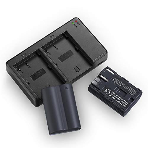 Powerextra 2 팩 BP-511 교체용 캐논 배터리 and 고속 듀얼 충전기 캐논 EOS 5D, 50D, 40D, 20D, 30D, 10D, Rebel D60, D30,