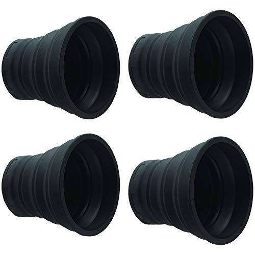 KUVRD - 범용 렌즈 후드 - Fits 99% of 렌즈, Holds 99% of 원형 필터, Fits 72mm-112mm, 4-Pack - (4 미디엄)
