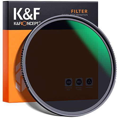 K& F Concept 49mm ND8 (3 스탑) 렌즈 필터, 고정 중성 농도 필터 HD 18 레이어 듀얼 사이드 Multi-Coated, 울트라 슬림 프레임 광학 글래스 Nano-X 시리즈 카메라 렌즈