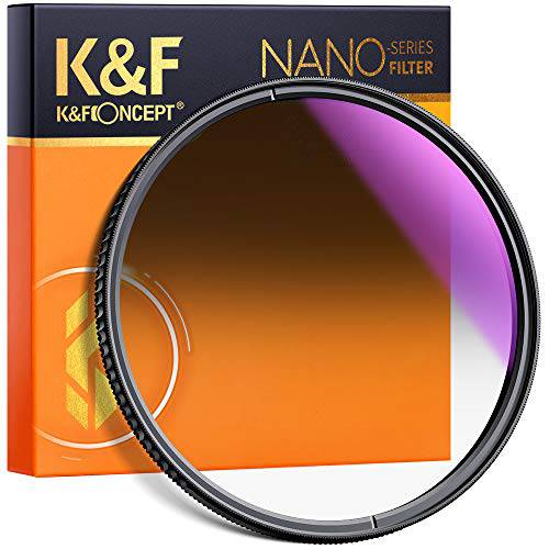 K& F Concept 77mm HD 소프트 GND8 렌즈 필터, 3 스탑 (0.9) 소프트 미터 중성 농도 필터 방수/ 스크레치 방지/ Anti-reflectivity 블루 코팅 카메라 렌즈