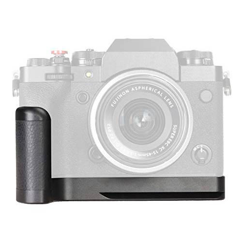 WEPOTO XT4 핸드 그립 퀵릴리즈 플레이트 L 브라켓 호환가능한 후지필름 X-T4 카메라 -알루미늄 가죽 (GP-XT4-C)