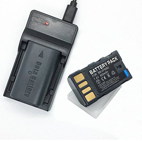 USB 충전기 and 배터리 (2-Pack) JVC Everio GZ-MS120, GZ-MS120AU, GZ-MS120BU, GZ-MS120RU 캠코더