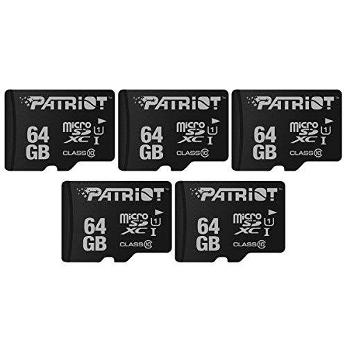 패트리어트 LX 시리즈 마이크로 SD 플래시 메모리 카드 64GB - 5 팩