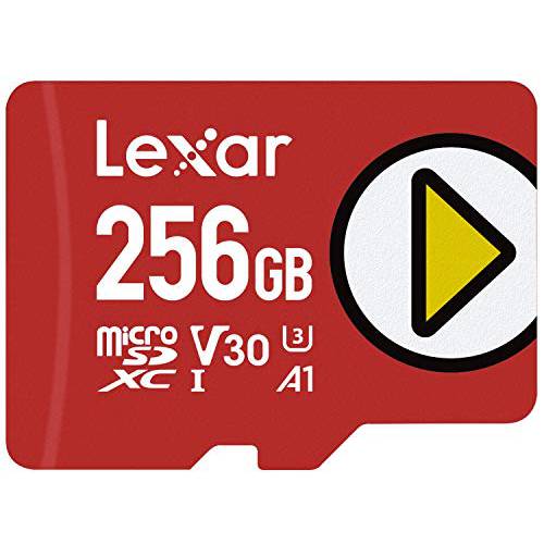 Lexar 플레이 256GB microSDXC UHS-I-Card, Up To 150MB/ s Read, Compatible-with Nintendo-Switch, 휴대용 게이밍 디바이스, 스마트폰 and 태블릿 (LMSPLAY256G-BNNNU)